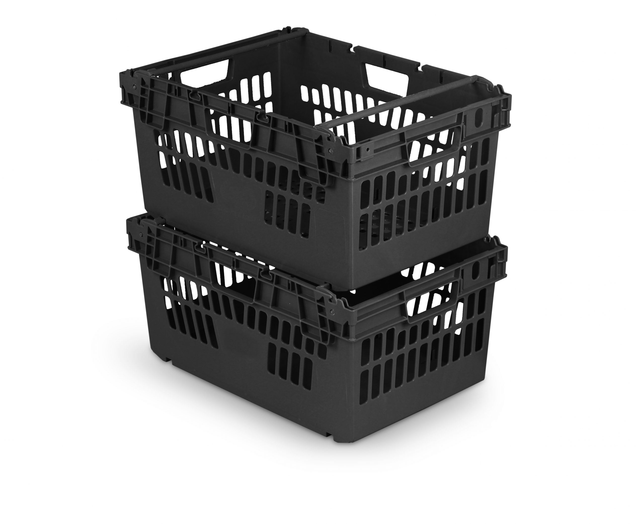 *Pallet of 80* 54L Stacking & Nesting Crate Ventilated Sides & Solid Base (600x400x300mm)